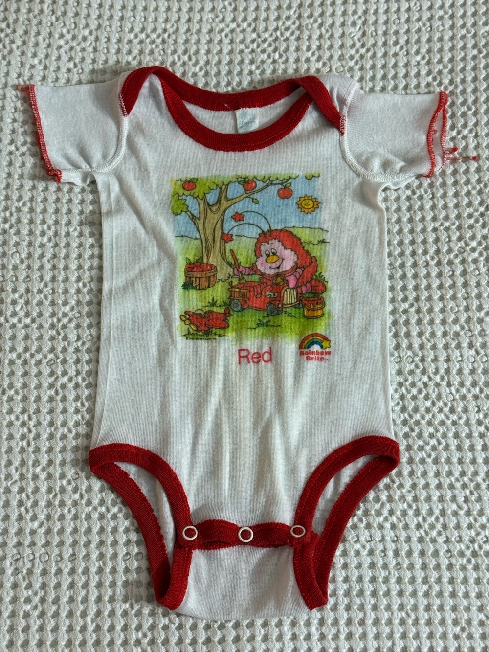 Vintage 1984 Rainbow Brite Red onesie